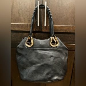 Black leather Tote bag